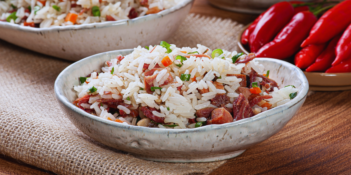 Arroz carreteiro com carne de sol
