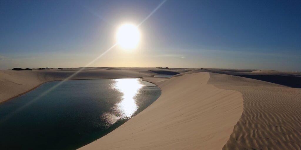 pôr do sol nas dunas